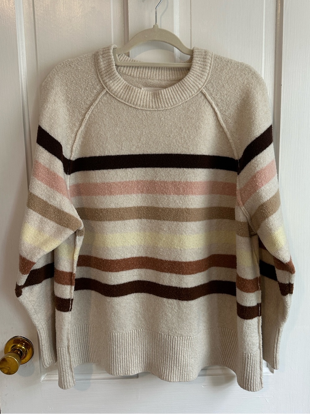 Aerie Cozy Striped Crewneck Sweater